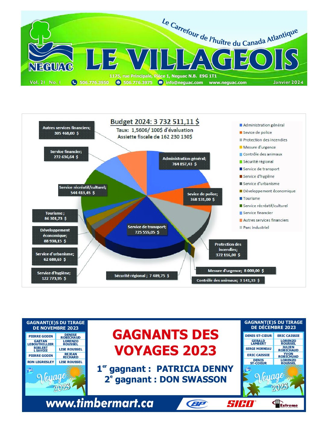 The Villageois January 2024 Neguac   Villageois Janvier 2 Pdf 